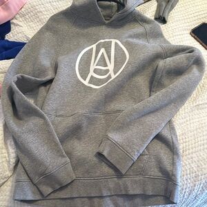 Gray Hoodie with White Logo